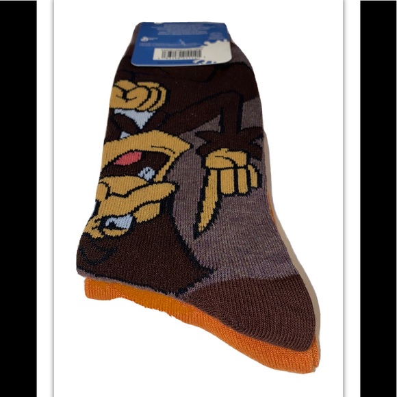Count Chocula Crew Socks 2 Pair Men 6-12 Orange Brown w Monster Cereal Breakfast - Picture 11 of 12